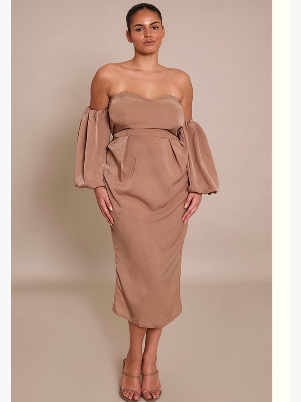 Mushroom Sleeve Midi Dress - Sz 16